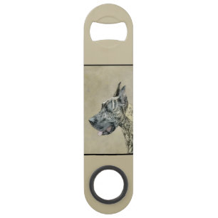 Abrebotellas De Bar Pintura de Great Dane (Brindle) - Arte original de