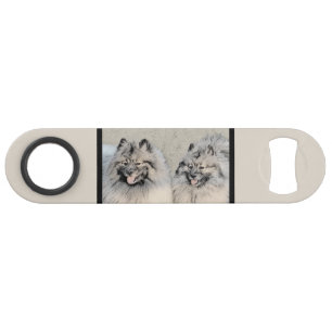 Abrebotellas De Bar Pintura de Keeshond Brothers - Arte Perro Original