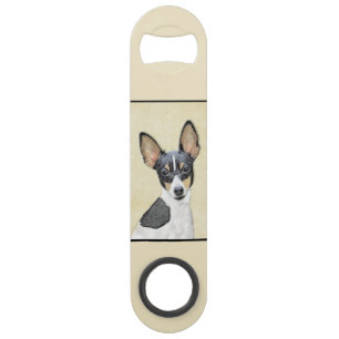 Abrebotellas De Bar Pintura de Toy Fox Terrier - Arte de Perro Origina