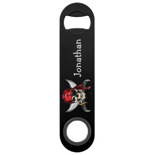 Abrebotellas De Bar Pirate Skull n huesos tema Bar Key