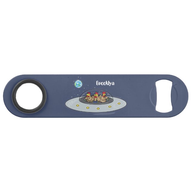 Abrebotellas De Bar Pollos divertidos en el ilustracion del personaliz (Anverso (Horizontal))