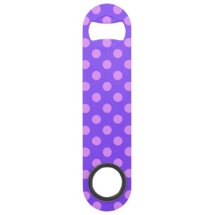 Abrebotellas De Bar Pos de polka de Lilac en periwinkle