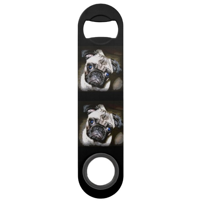 Abrebotellas De Bar pugs azules lindos (Anverso)