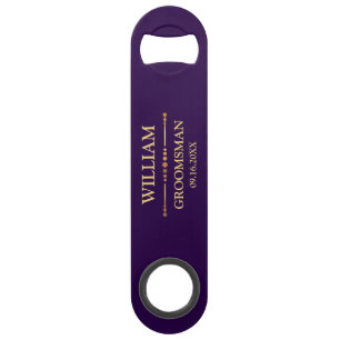 Abrebotellas De Bar Púrpura oscuro y dorado