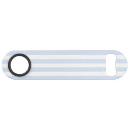 Abrebotellas De Bar Rayas de caramelo azul pálido y blanco