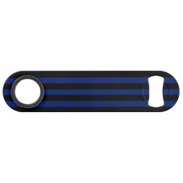 Abrebotellas De Bar Rayas de caramelo azul y negro