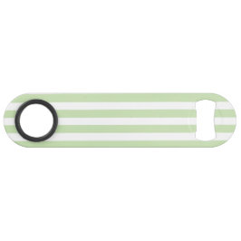 Abrebotellas De Bar Rayas de caramelo verde claro y blanco