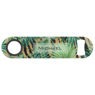 Abrebotellas De Bar Rayas de Tigre Camuflaje de Jungla Personalizado