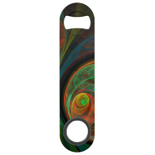 Abrebotellas De Bar Reborn Green Abstract Art