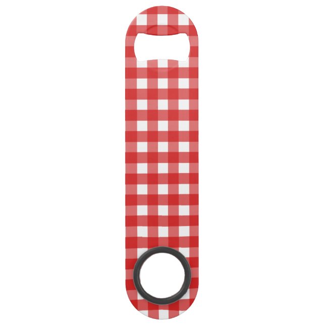 Abrebotellas De Bar Red gingham (Anverso)