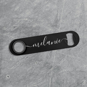 Abrebotellas De Bar Regalo de dama de honor Minimalista Caligrafía Neg