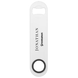 Abrebotellas De Bar Regalo Groomsman Boda de monograma negro personali