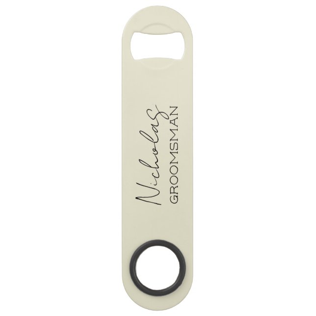 Abrebotellas De Bar Regalo Personalizado para Padrino de Boda (Anverso)