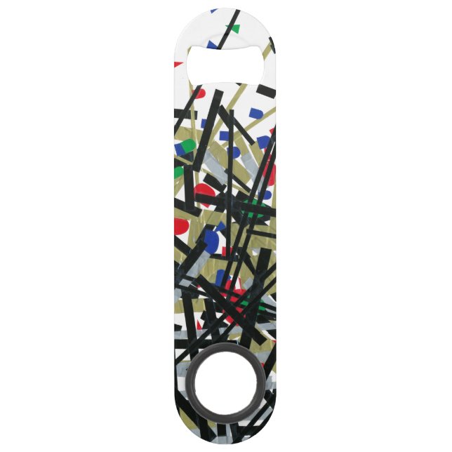 Abrebotellas De Bar Resumen en cinta y letras 1 (Anverso)