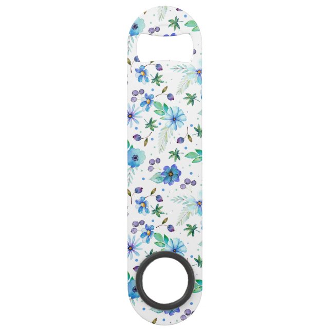 Abrebotellas De Bar Rosa azul (Anverso)