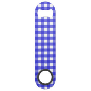 Abrebotellas De Bar Royal blue gingham
