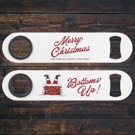 Abrebotellas De Bar Santa Bottoms Up divertida fiesta de Navidad