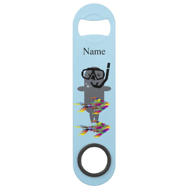 Abrebotellas De Bar Sello y escuelas de peces Thunder_Cove (Reverso)