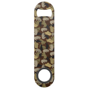 Abrebotellas De Bar Silhouette Animal Camouflage Brown