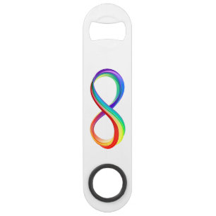 Abrebotellas De Bar Símbolo infinito arcoiris en capas