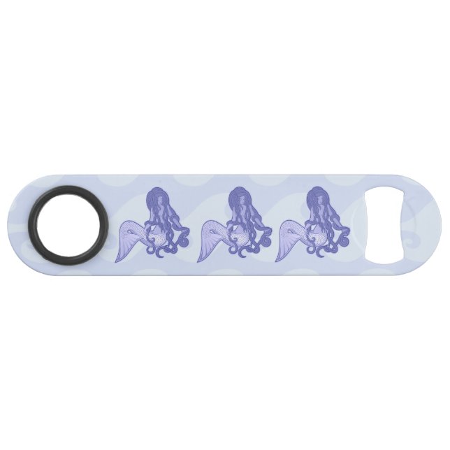 Abrebotellas De Bar Sitting Mermaid Blue (Anverso (Horizontal))