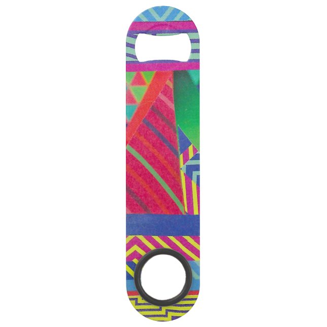 Abrebotellas De Bar southwestern borders and triangles collage (Anverso)