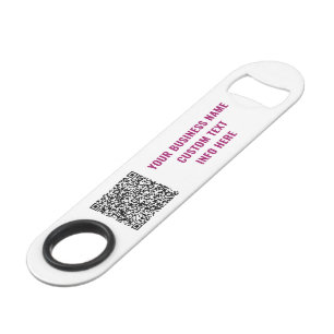 Abrebotellas De Bar Sube tu código QR Llave de barra con texto informa