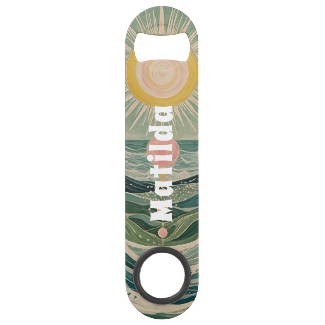 Abrebotellas De Bar Surge solar personalizado (Anverso)