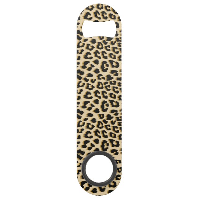 Abrebotellas De Bar Tan Leopard Print (Anverso)