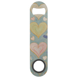 Abrebotellas De Bar Tapiz del corazón Pastel