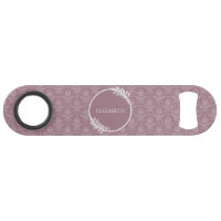 Tecla de barra personalizada Mauve Elegant Damask