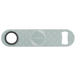 Abrebotellas De Bar Tecla de barra personalizada Sage Green Elegant Da