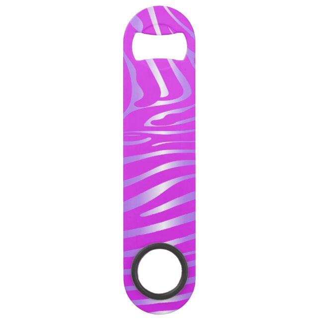 Abrebotellas De Bar Tecla de barra rosa Zebra (Anverso)