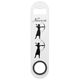 Abrebotellas De Bar Thunder_Cove, arquera femenina Silhouette