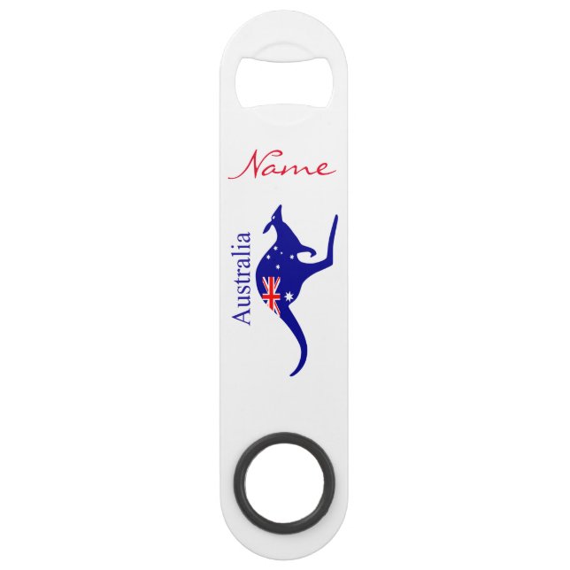Abrebotellas De Bar Thunder_Cove, canguro de bandera de Australia (Anverso)