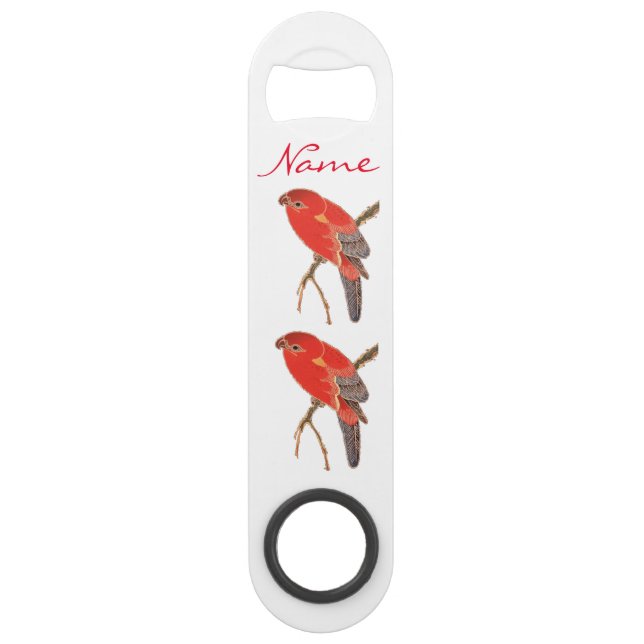 Abrebotellas De Bar Thunder_Cove, loro rojo tropical (Anverso)