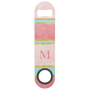 Abrebotellas De Bar Tiras Rubor de oro suave de metal de menta