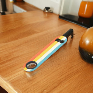 Abrebotellas De Bar Trazado rosa y azul