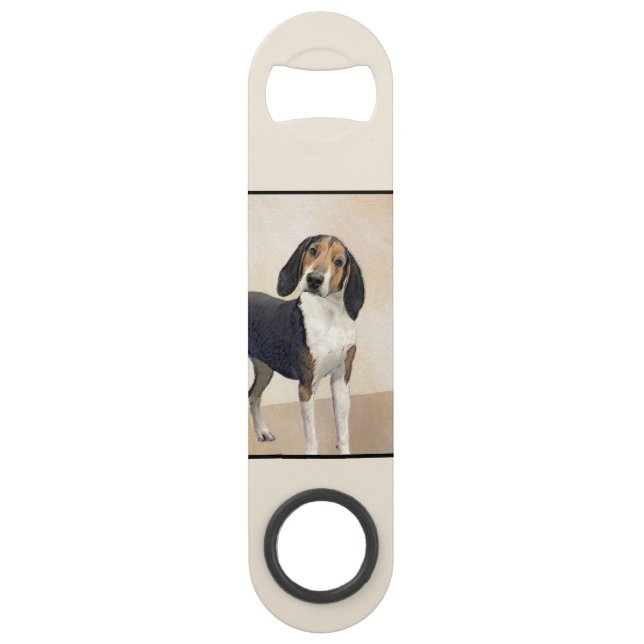 Abrebotellas De Bar Treeing Walker Coonhound Painting - Arte original (Reverso)