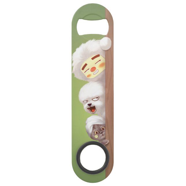 Abrebotellas De Bar Trio de animales de búsqueda (Anverso)