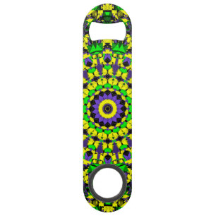 Abrebotellas De Bar Trippy Groovy Retro Hippie colorido Mandala Art
