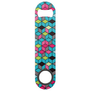 Abrebotellas De Bar Turquesa y modelo rosado del cubo