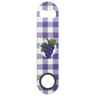 Abrebotellas De Bar Uvas sobre la pasta de violeta blanca