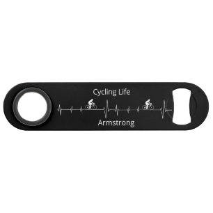 Abrebotellas De Bar Vida en bicicleta, personalizable latido