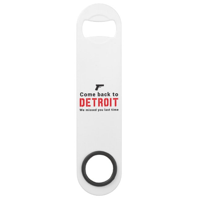 Abrebotellas De Bar Vuelto a Detroit, le faltamos vez última (Anverso)