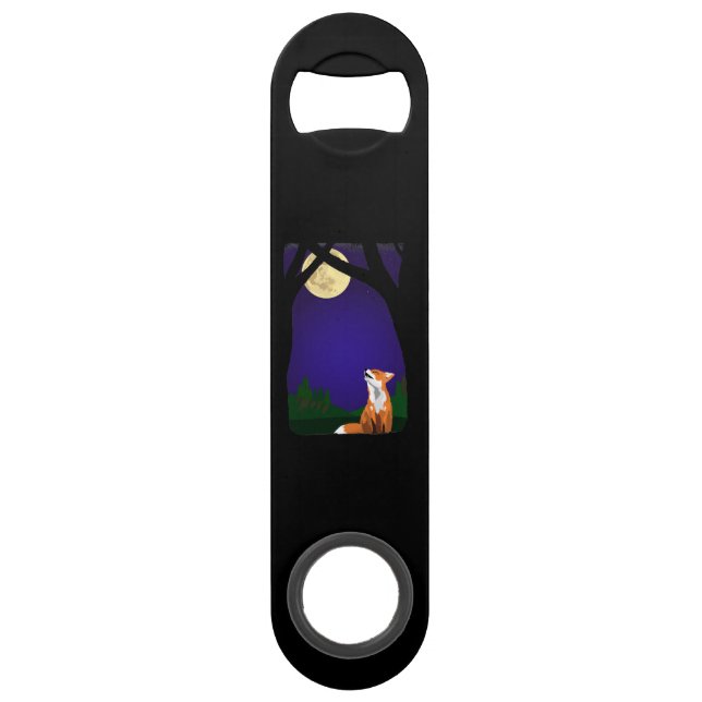 Abrebotellas De Bar Zorro de luna llena (Anverso)