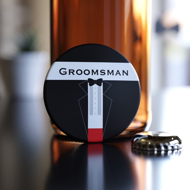 Abrebotellas de boda con nombre de padrino de corb (For your groomsman or any member of your wedding party)