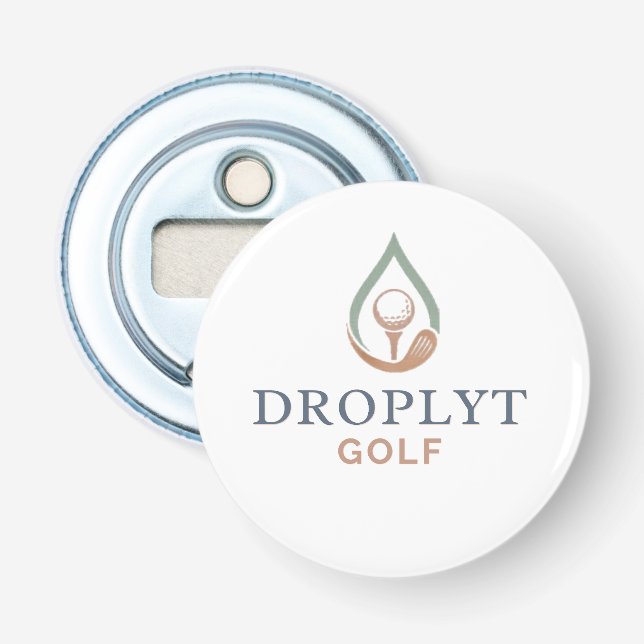 Abrebotellas de botón de golf con logotipo de Drop (Anverso)