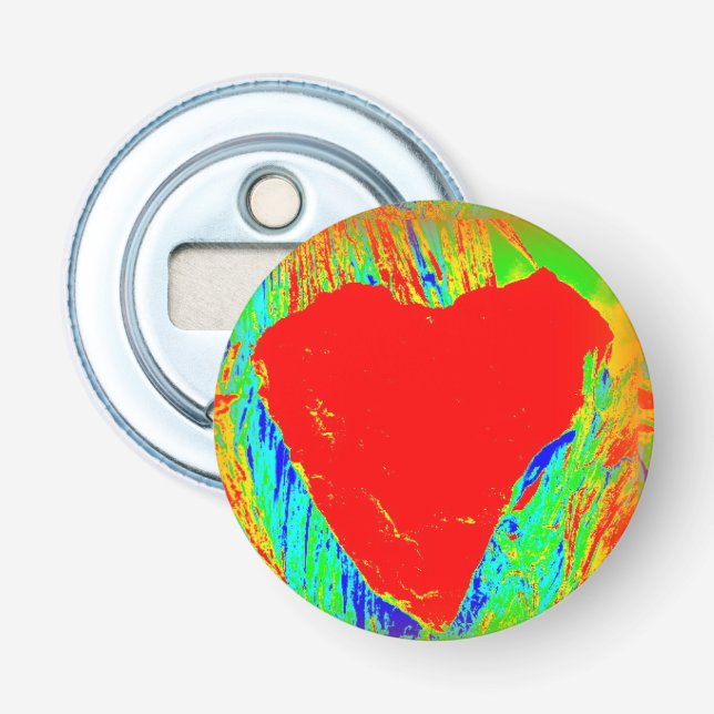 abrebotellas de corazón rojo (Anverso)