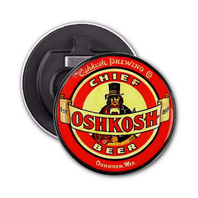 Abrebotellas de la cerveza de Oshkosh Wisconsin (Anverso)